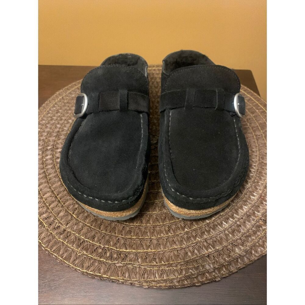Birkenstock Women's Narrow Fit Buckley Shearling Clog Black US:9-9.5/EU 40 - Picture 4 of 9